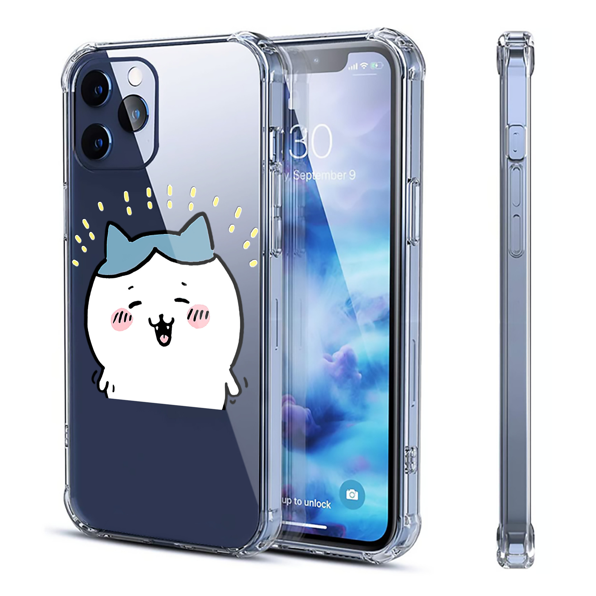 （画像用） ちいかわ ハチワレ Chii-kawa hachiware 【iPhone 12シリーズ対応】透明スマホケース（クリアソフトケース）